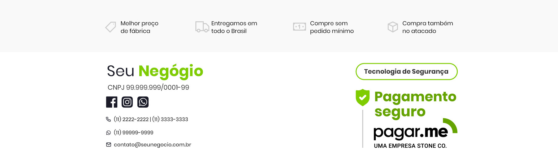 Uso do selo de pagamento seguro do Pagar.me no e-commerce Derradeiros